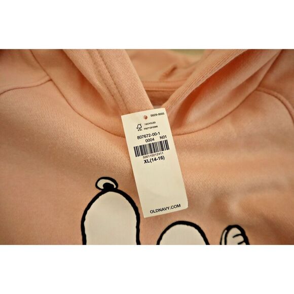 Old Navy 807672 Girl's Sz XL (14-16) Pink Snoopy Chill Mode Graphic Hoodie - Picture 4 of 8